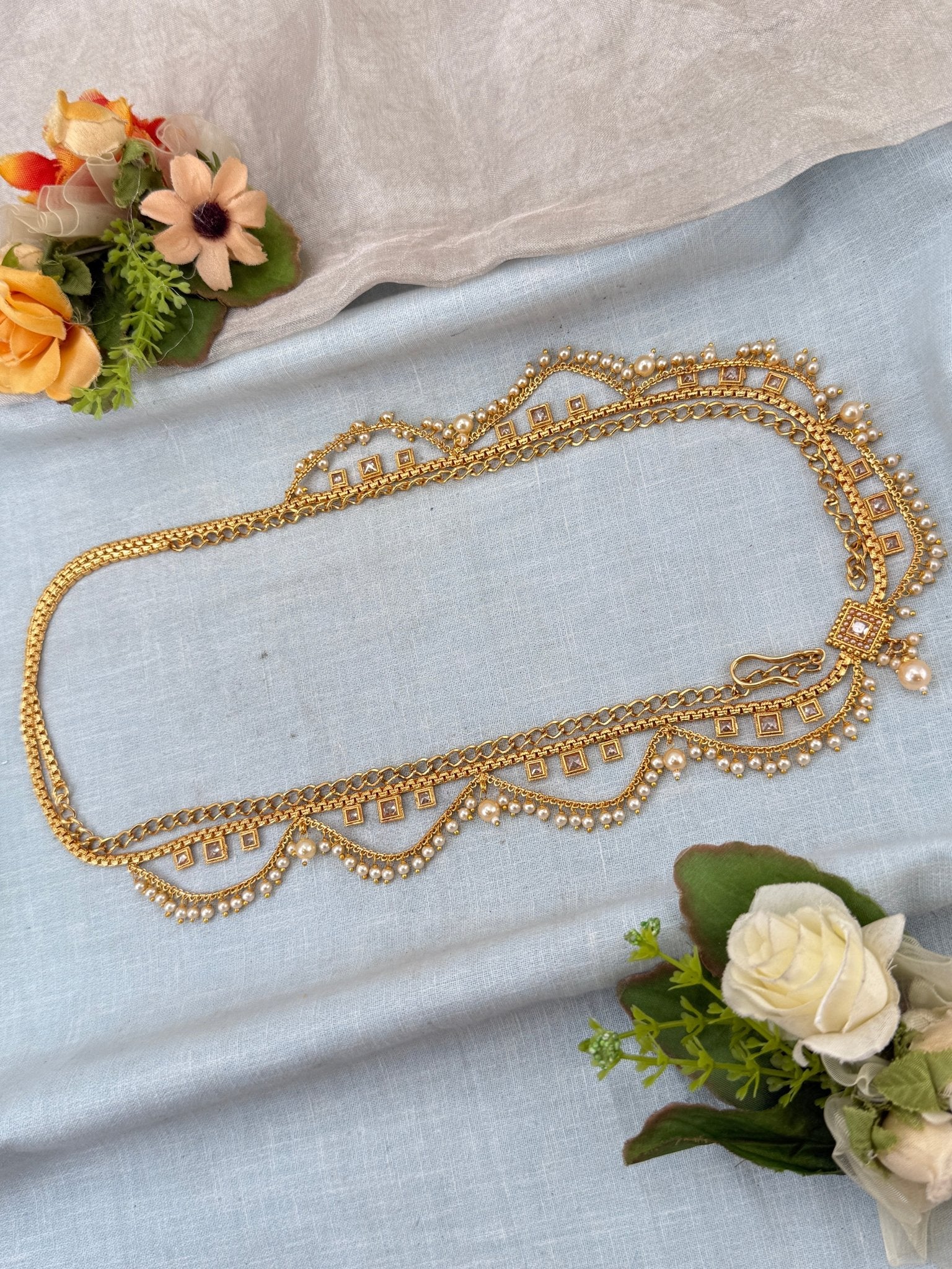 Royal Antique Layer Chain Style Vaddanam Kamarbandh 8083 - Mahilas