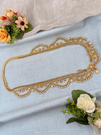 Royal Antique Layer Chain Style Vaddanam Kamarbandh 8083 - Mahilas