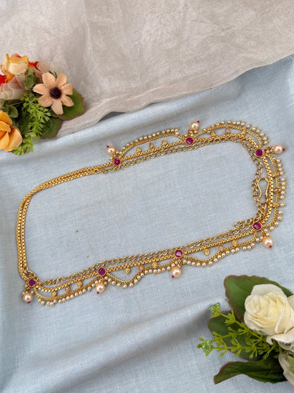 Royal Antique Layer Chain Style Vaddanam Kamarbandh 8084 - Mahilas