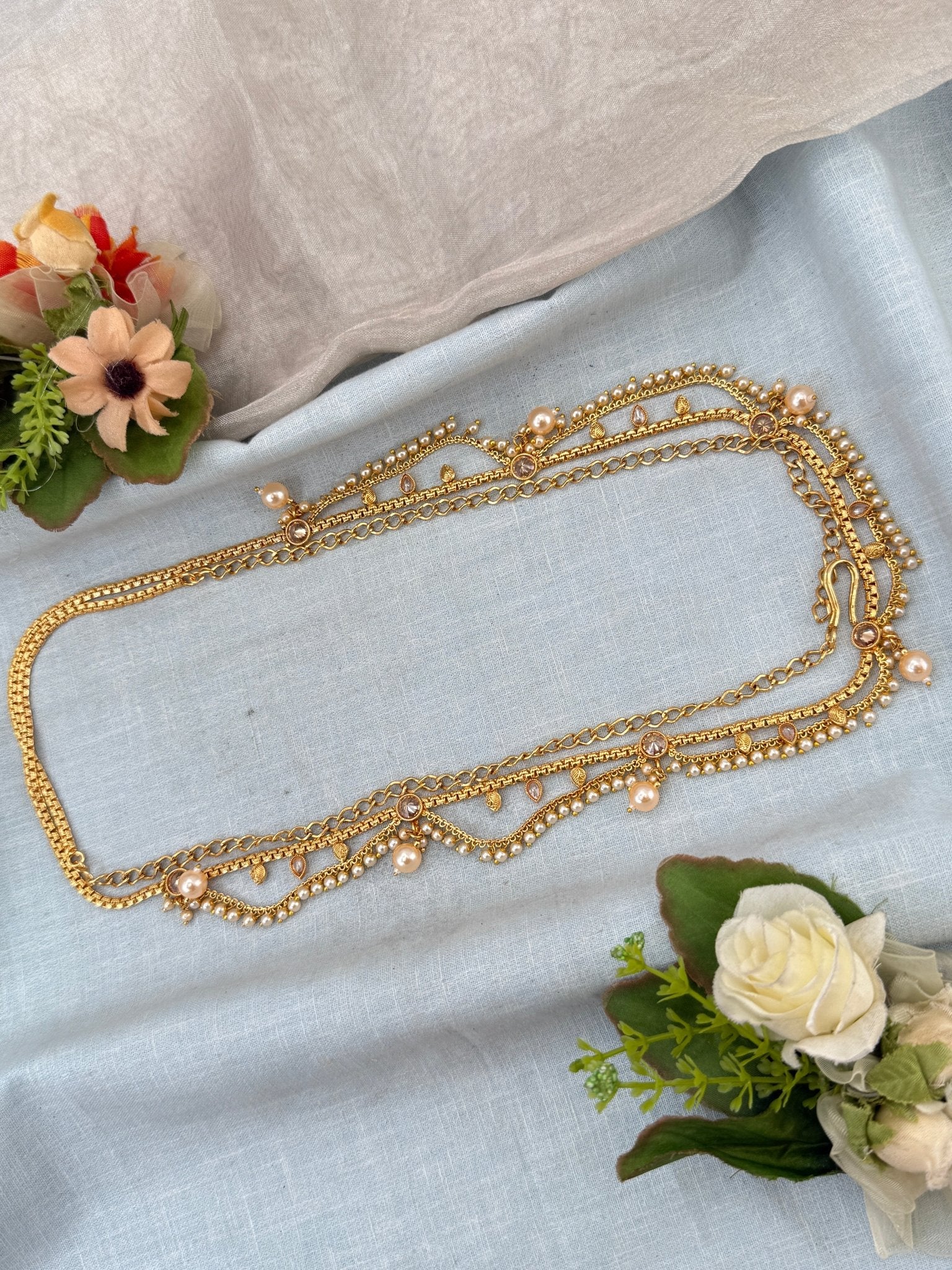 Royal Antique Layer Chain Style Vaddanam Kamarbandh 8085 - Mahilas