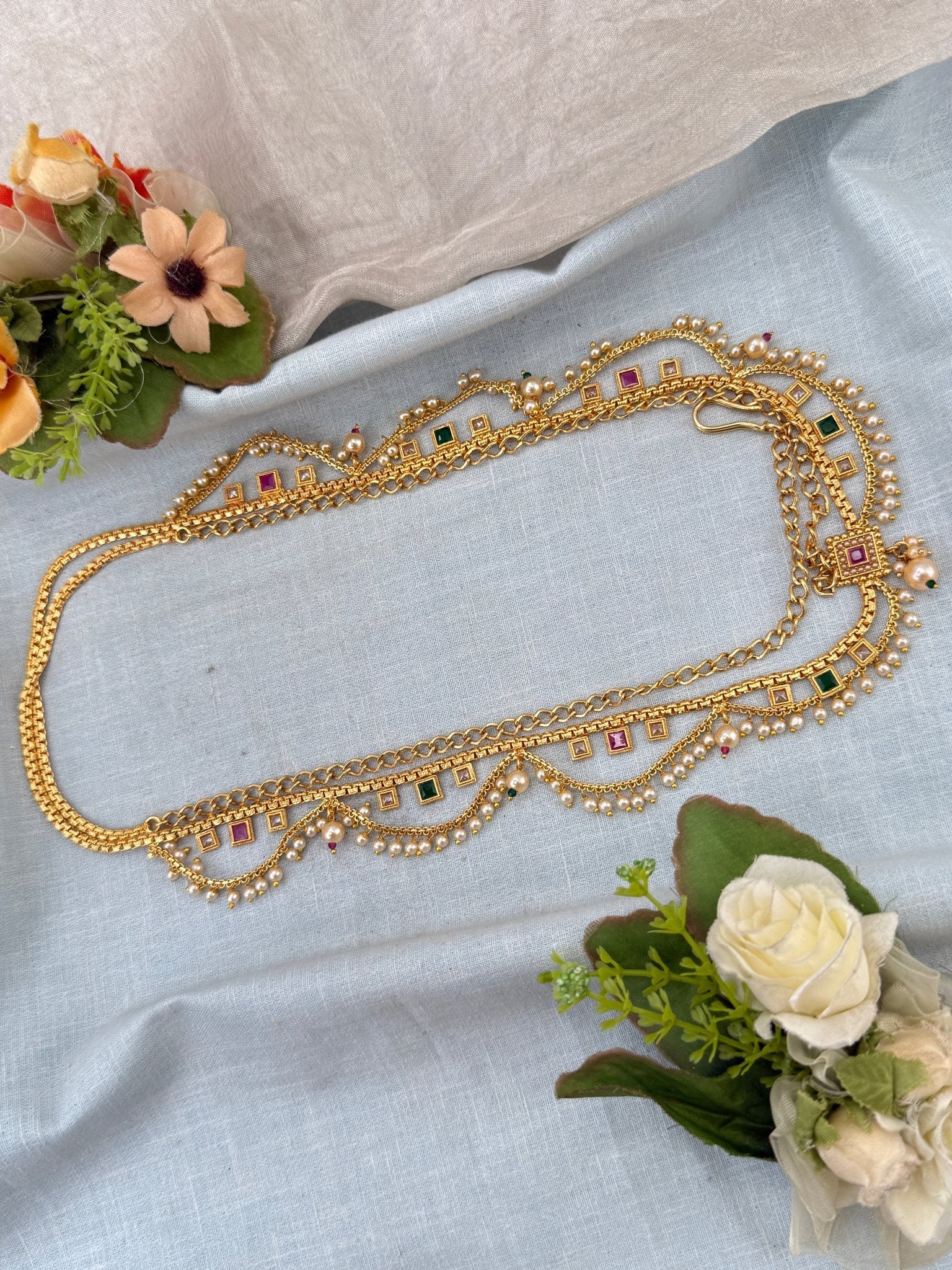 Royal Antique Layer Chain Style Vaddanam Kamarbandh 8088 - Mahilas