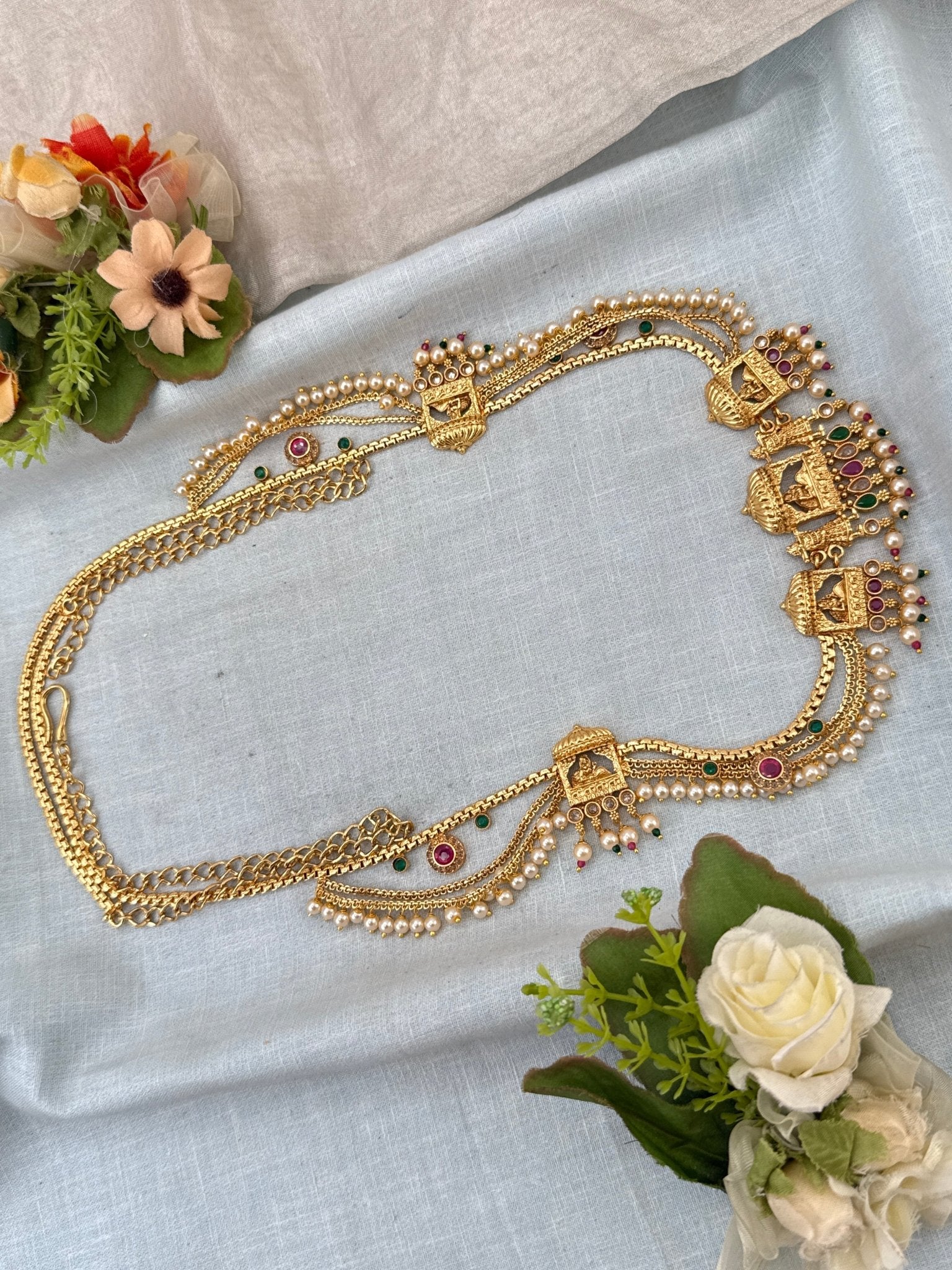 Royal Antique Layer Chain Style Vaddanam Kamarbandh 8089 - Mahilas