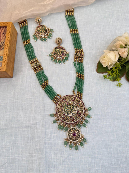 Royal Antique Layer Long Necklace Set 923 - Mahilas