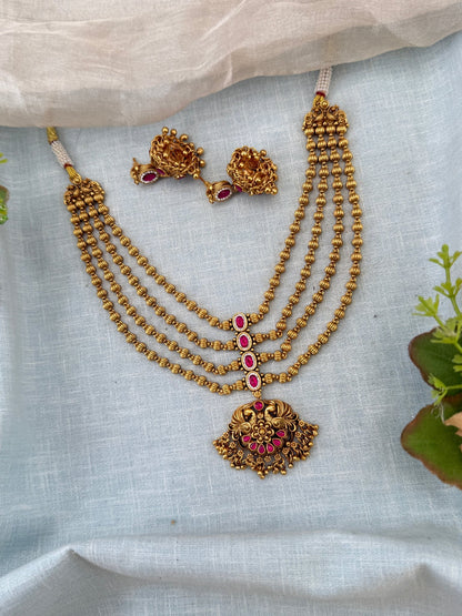 Royal Antique Layer Short Necklace Set 1163 - Mahilas