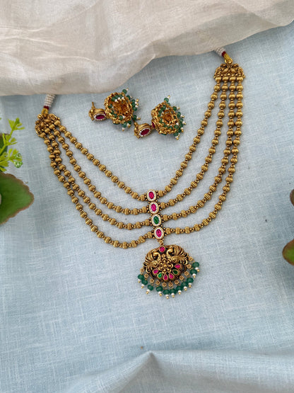 Royal Antique Layer Short Necklace Set 1165 - Mahilas