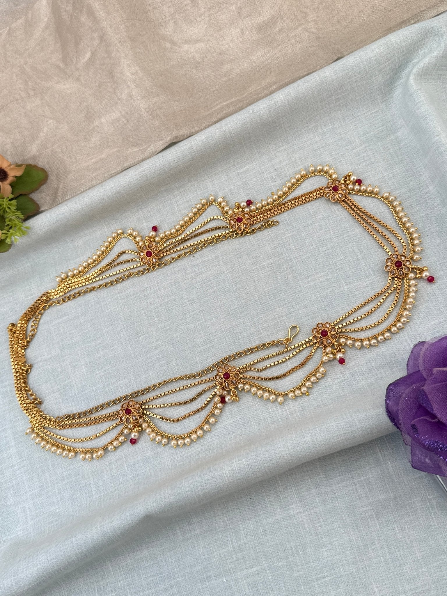 Royal Antique Layered Chain Vaddanam Kamarbandh 8062 - Mahilas
