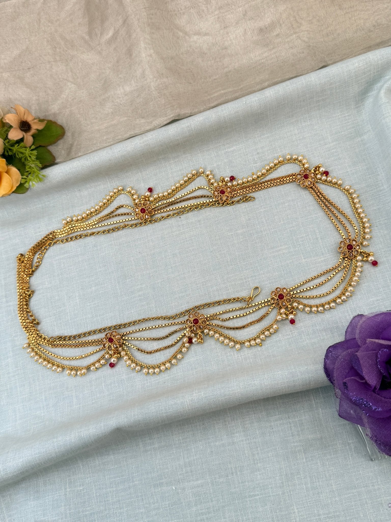 Royal Antique Layered Chain Vaddanam Kamarbandh 8062 - Mahilas