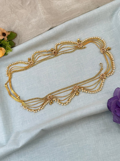 Royal Antique Layered Chain Vaddanam Kamarbandh 8063 - Mahilas