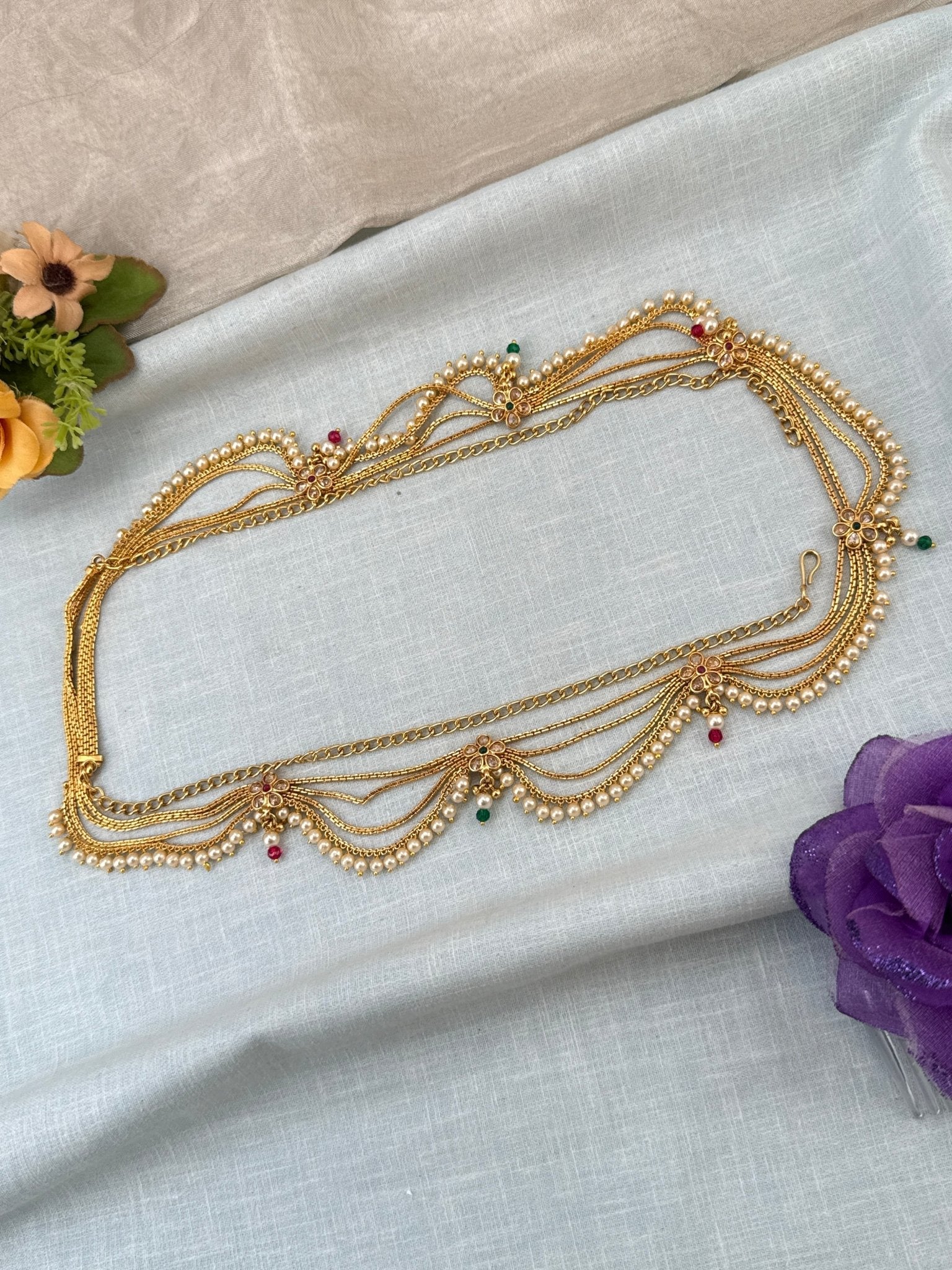 Royal Antique Layered Chain Vaddanam Kamarbandh 8064 - Mahilas