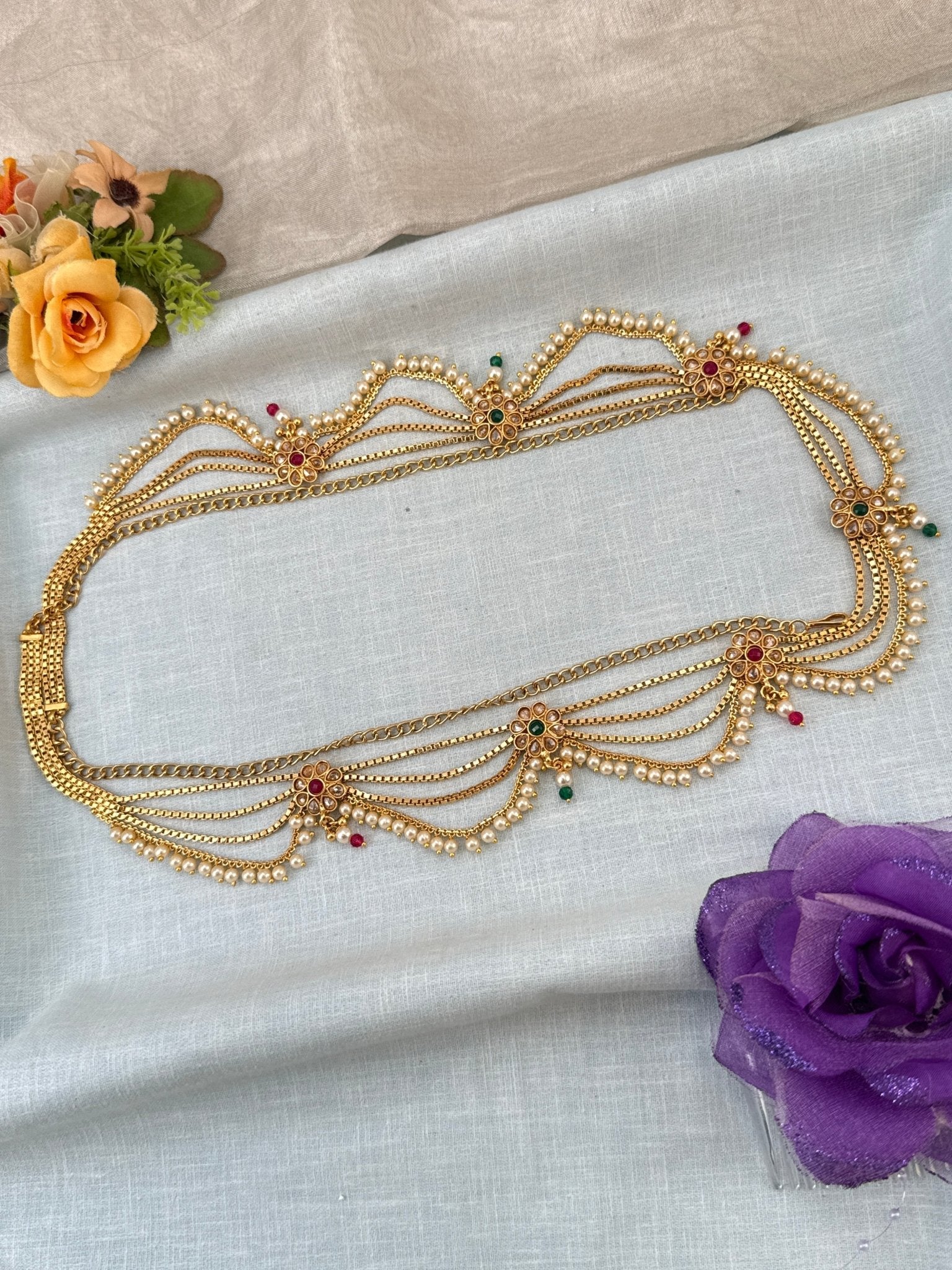 Royal Antique Layered Chain Vaddanam Kamarbandh 8065 - Mahilas