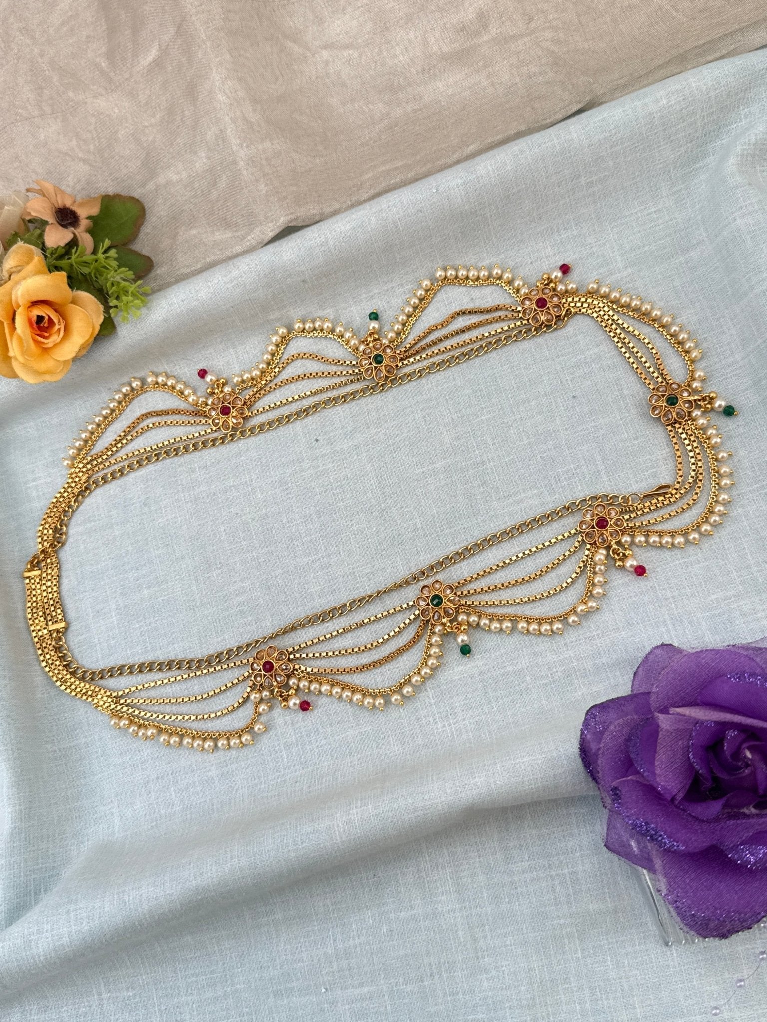 Royal Antique Layered Chain Vaddanam Kamarbandh 8065 - Mahilas