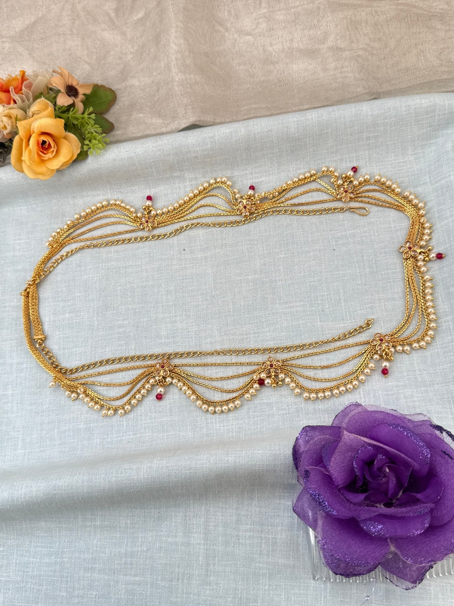 Royal Antique Layered Chain Vaddanam Kamarbandh 8066 - Mahilas