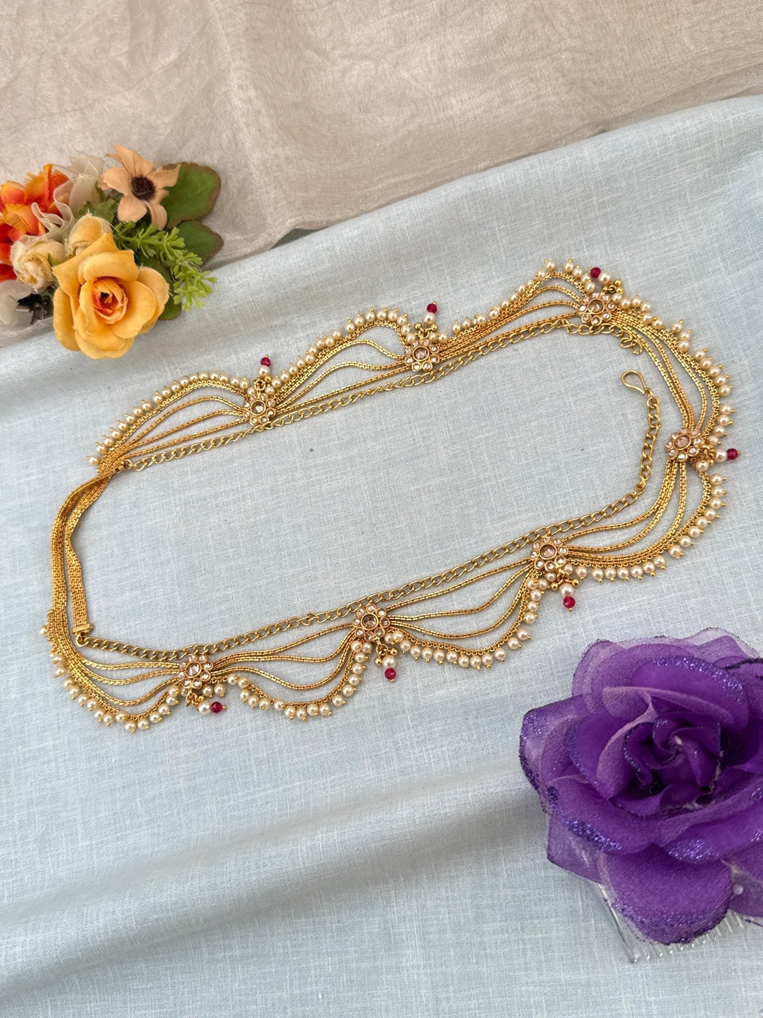 Royal Antique Layered Chain Vaddanam Kamarbandh 8067 - Mahilas