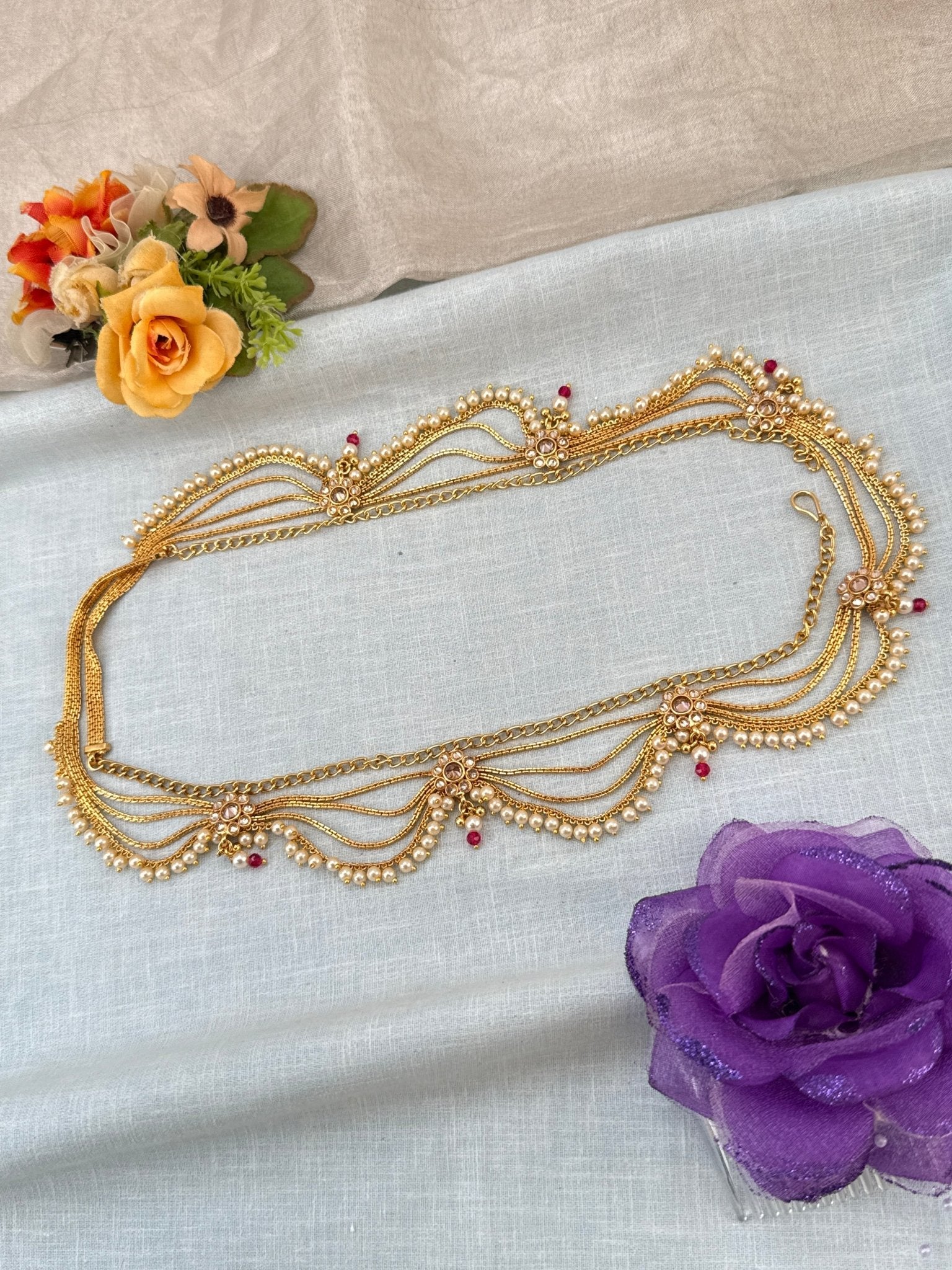 Royal Antique Layered Chain Vaddanam Kamarbandh 8067 - Mahilas