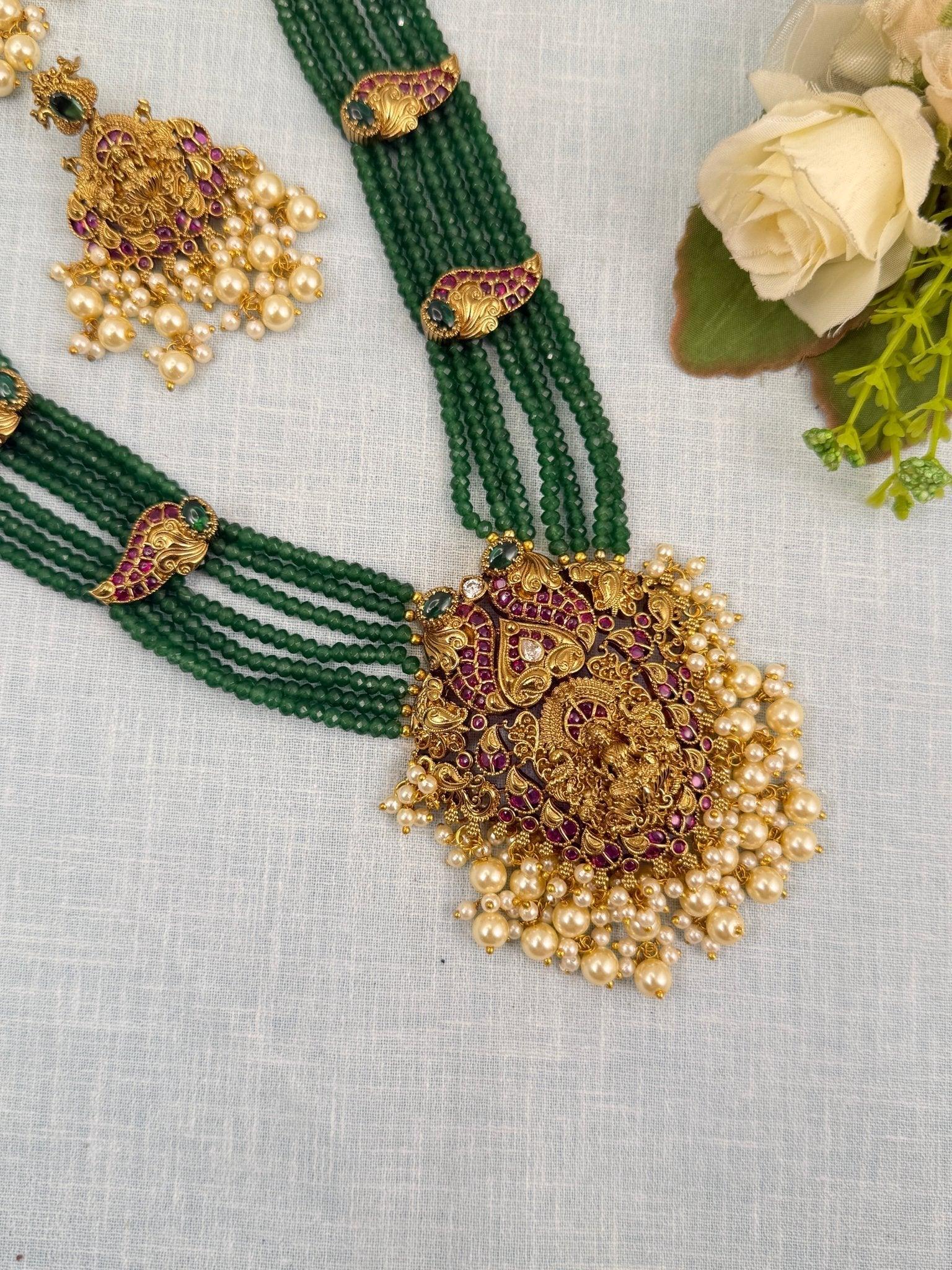 Royal Antique Layered Long Necklace Set 777 - Mahilas