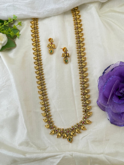 Royal Antique Long Grand Necklace Set 1135 - Mahilas