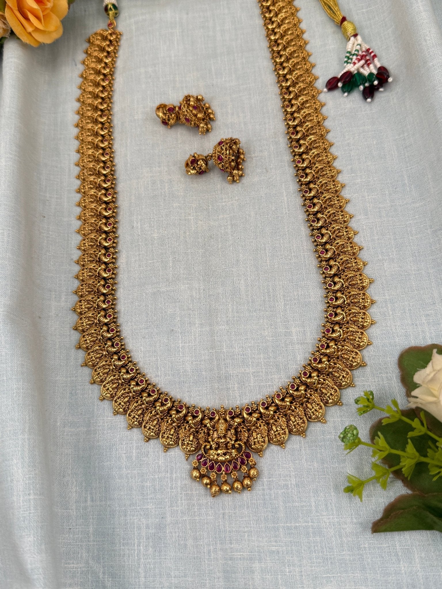 Royal Antique Long Necklace Set 0337 - Mahilas