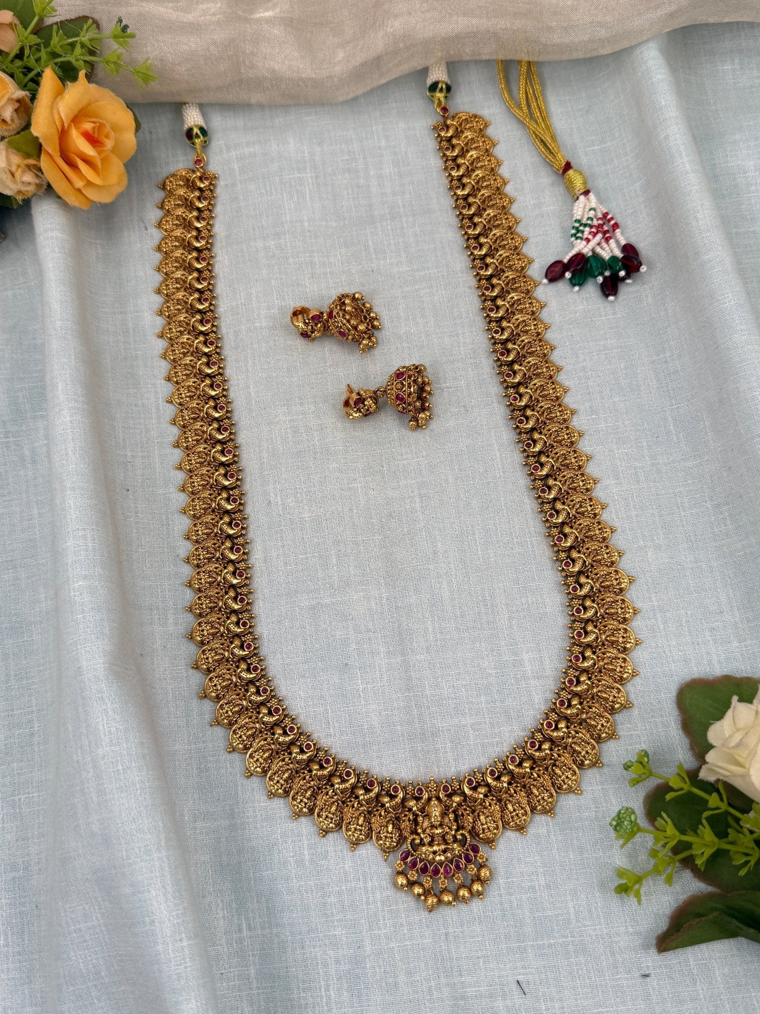 Royal Antique Long Necklace Set 0337 - Mahilas