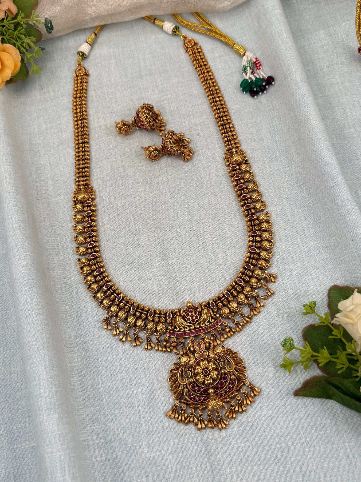 Royal Antique Long Necklace Set 0338 - Mahilas