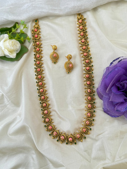 Royal Antique Long Necklace Set 1140 - Mahilas
