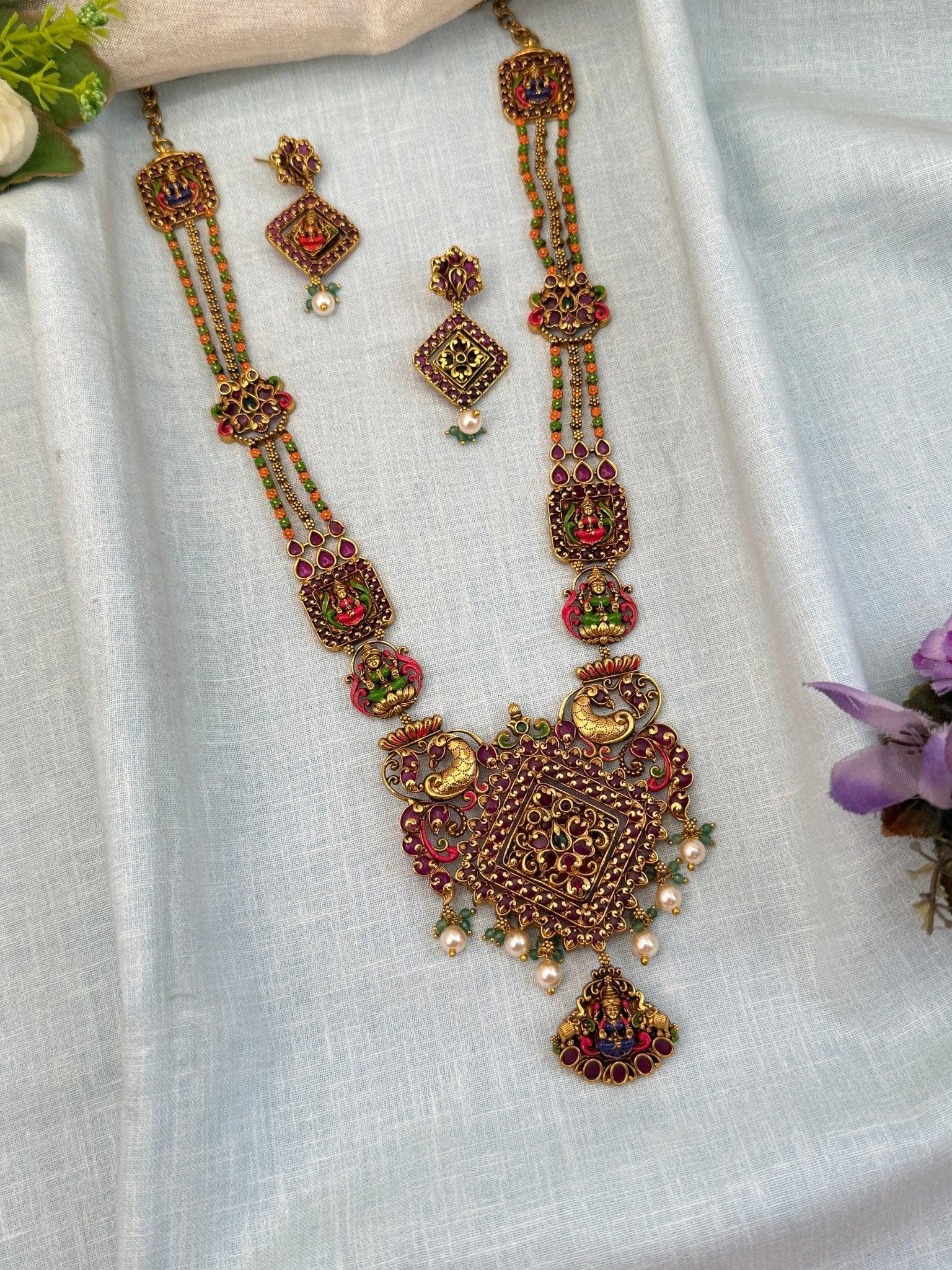 Royal Antique Long Necklace Set 969 - Mahilas