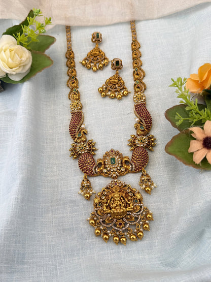 Royal Antique Long Pendant Necklace Set 1141 - Mahilas