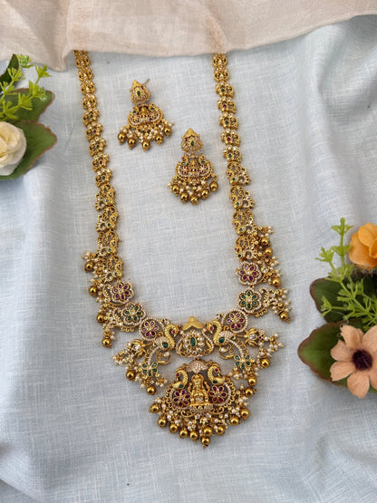 Royal Antique Long Pendant Necklace Set 1143 - Mahilas