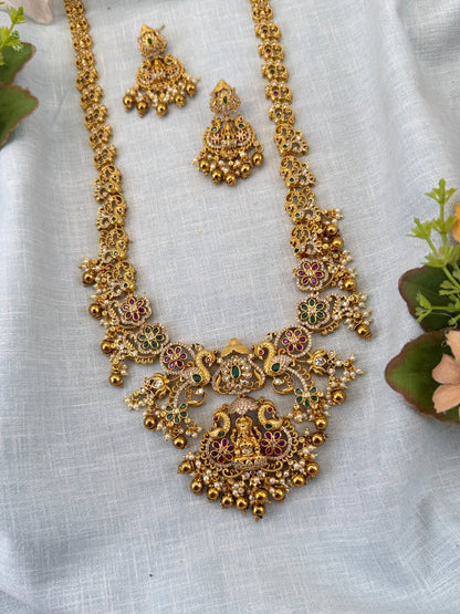 Royal Antique Long Pendant Necklace Set 1143 - Mahilas