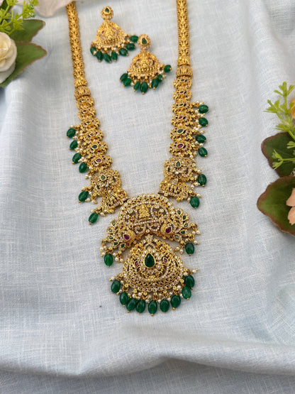Royal Antique Long Pendant Necklace Set 1144 - Mahilas