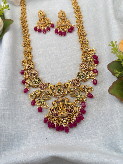 Royal Antique Long Pendant Necklace Set 1145 - Mahilas