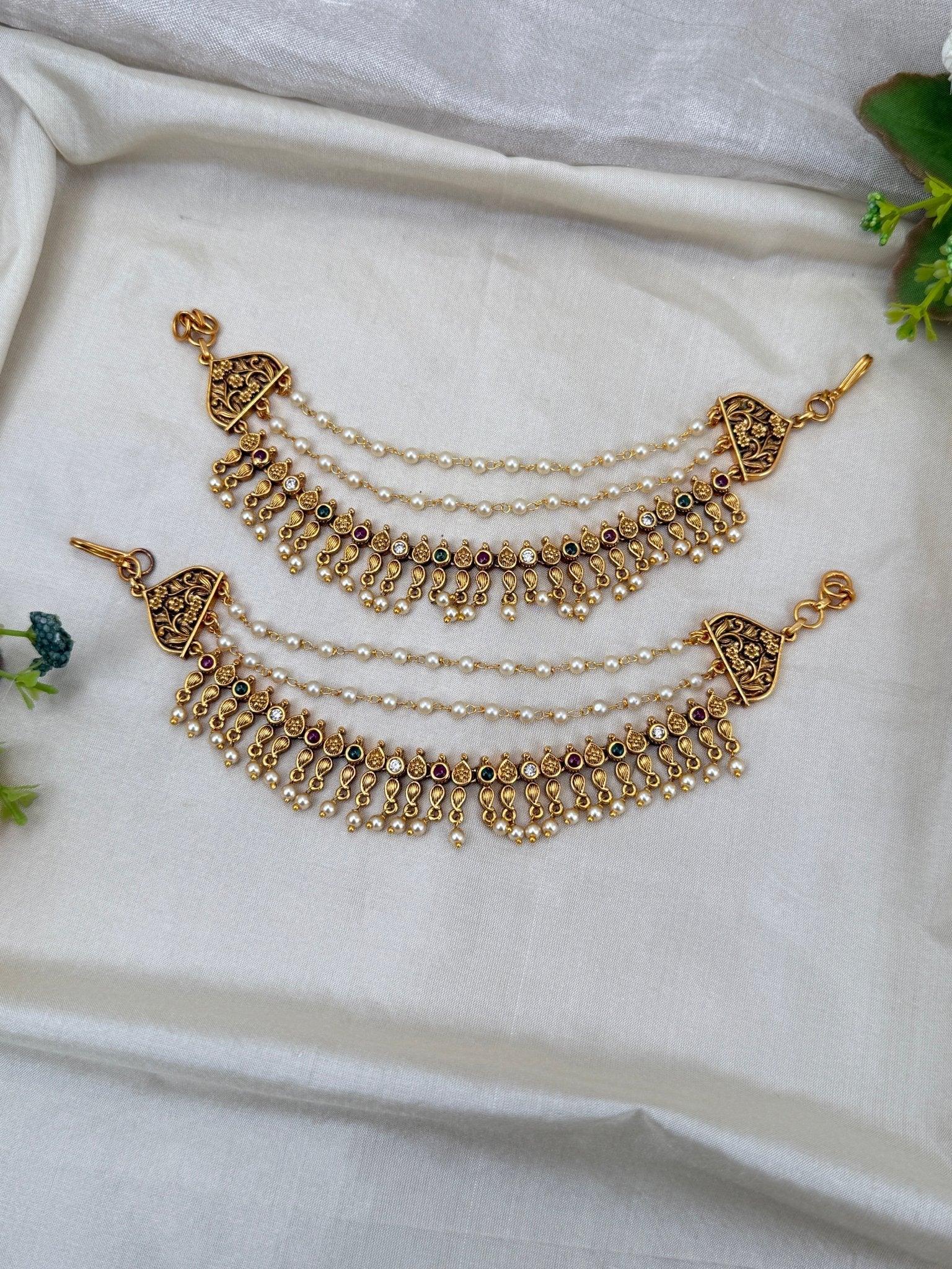 Royal Antique Maatal Earchain 306 - Mahilas