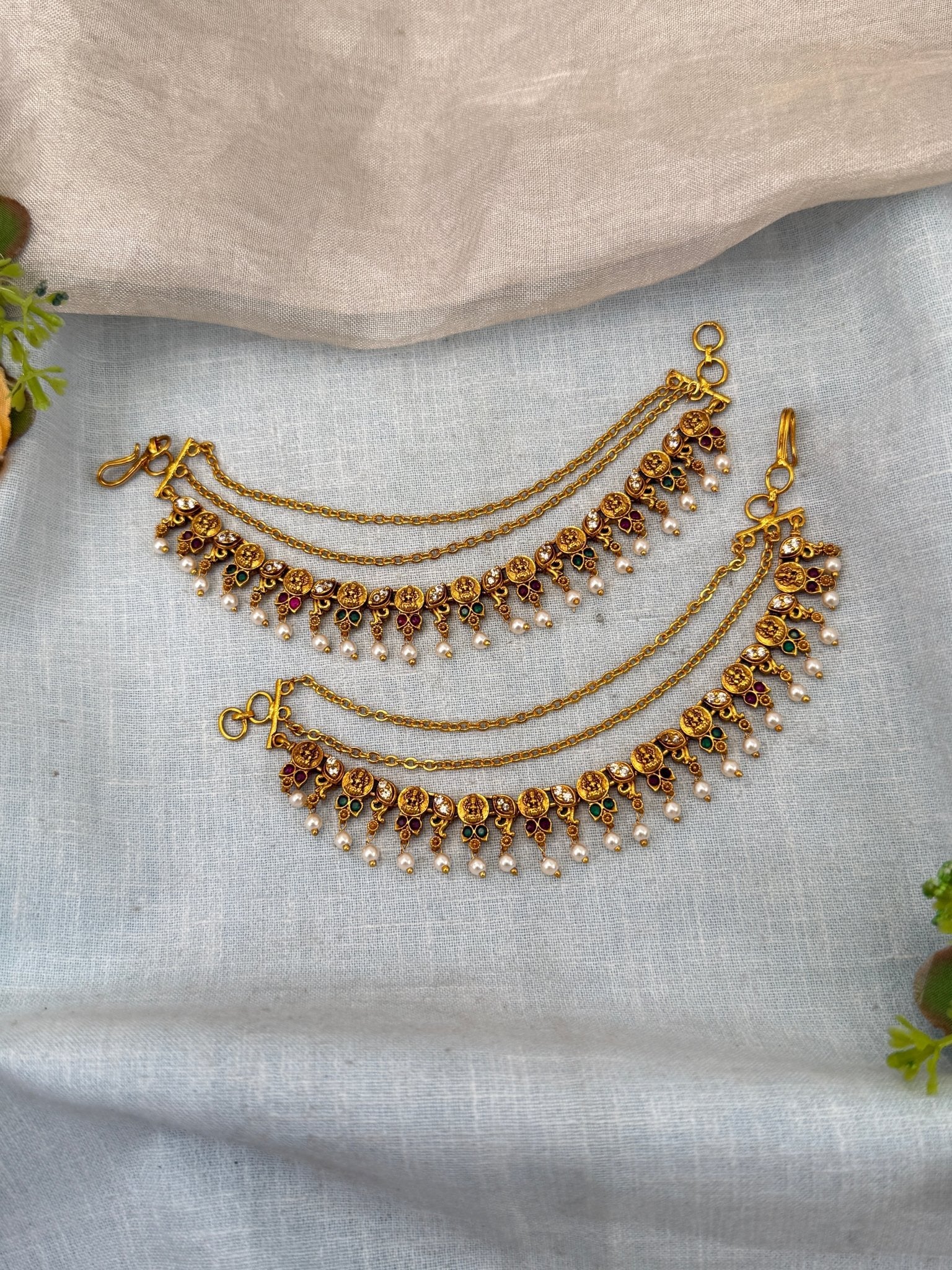 Royal Antique Maatal Earchain 340 - Mahilas