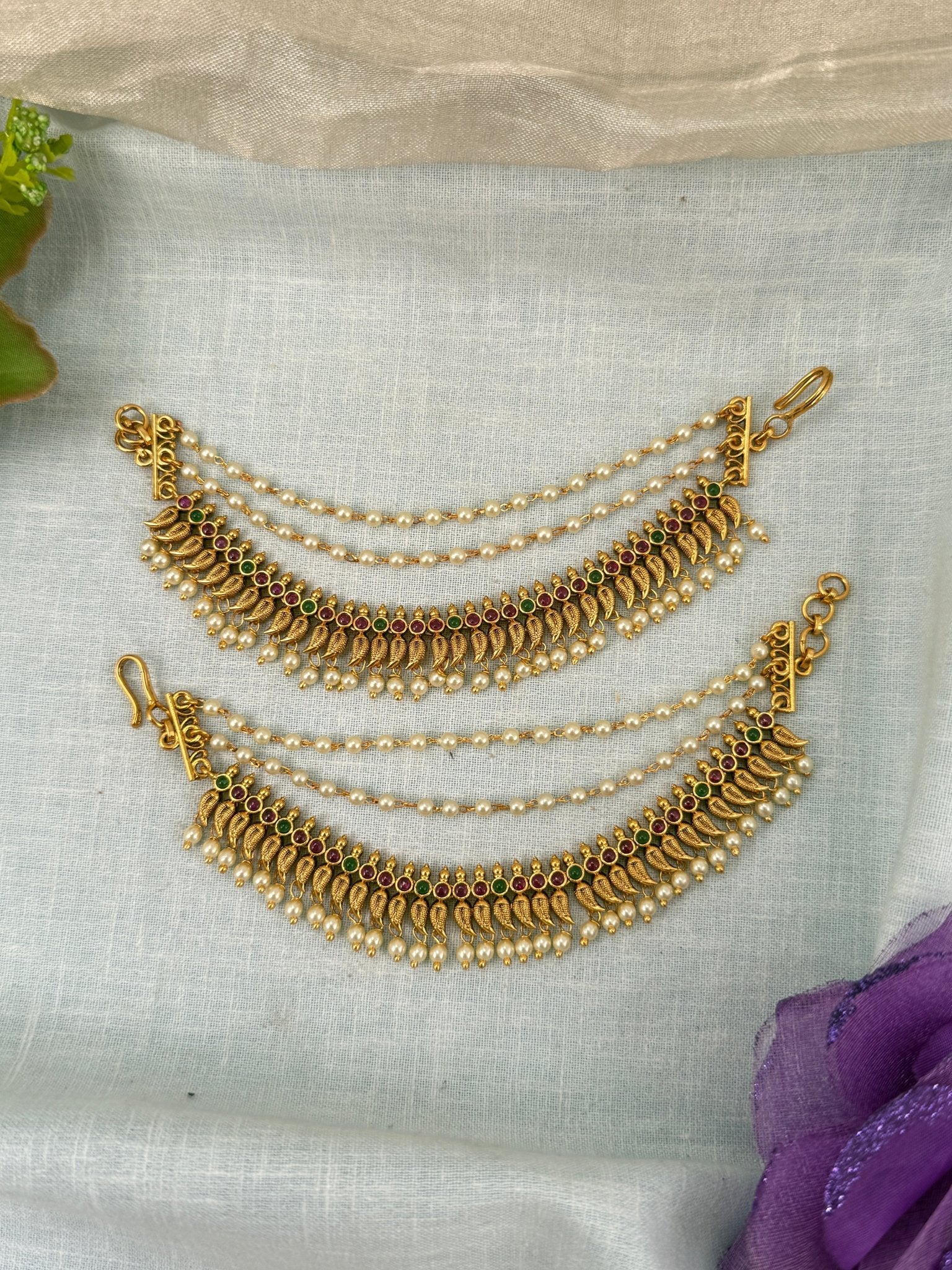 Royal Antique Maatal Earchain 396 - Mahilas