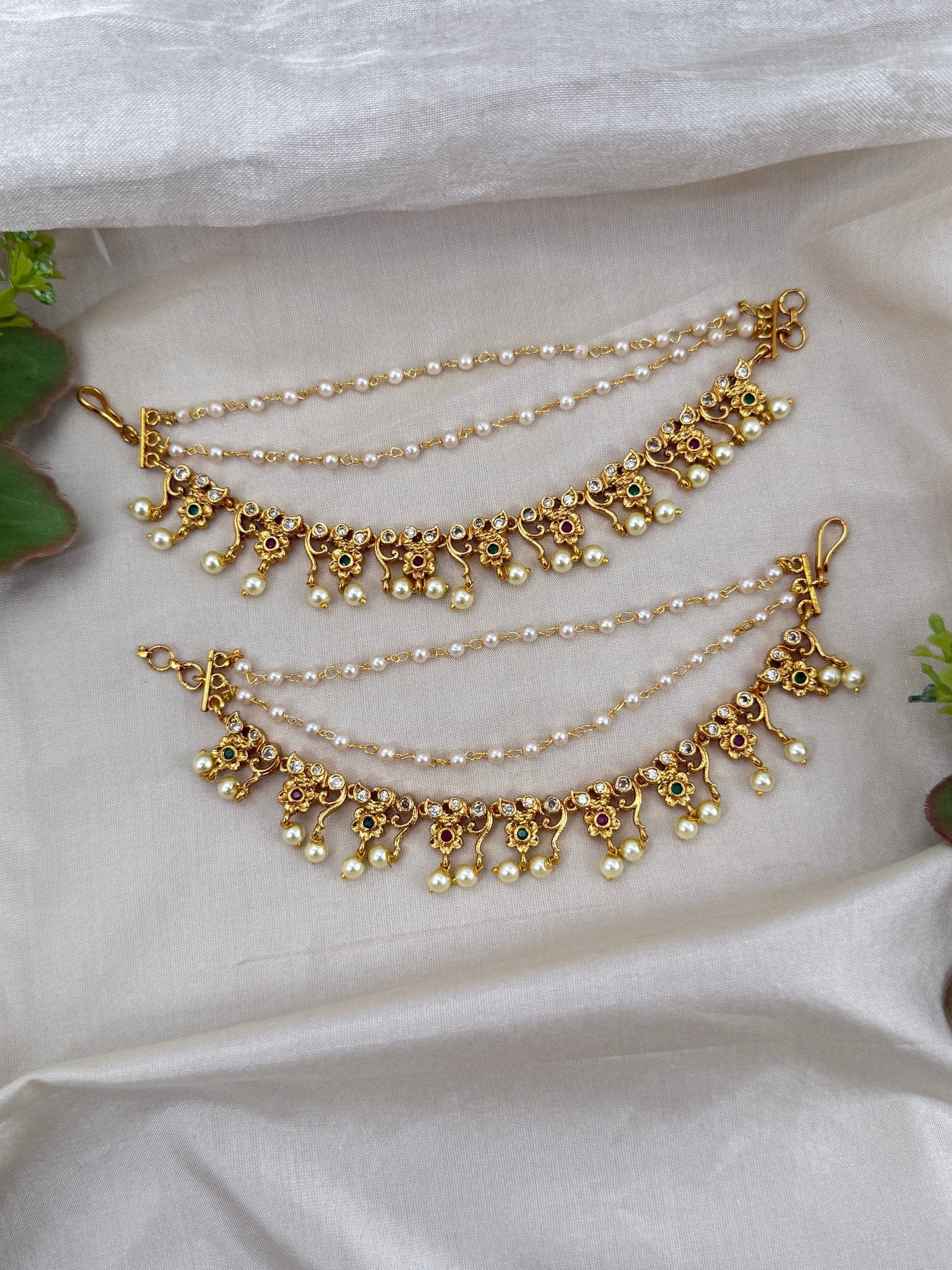 Royal Antique Maatal Earchain 406 - Mahilas