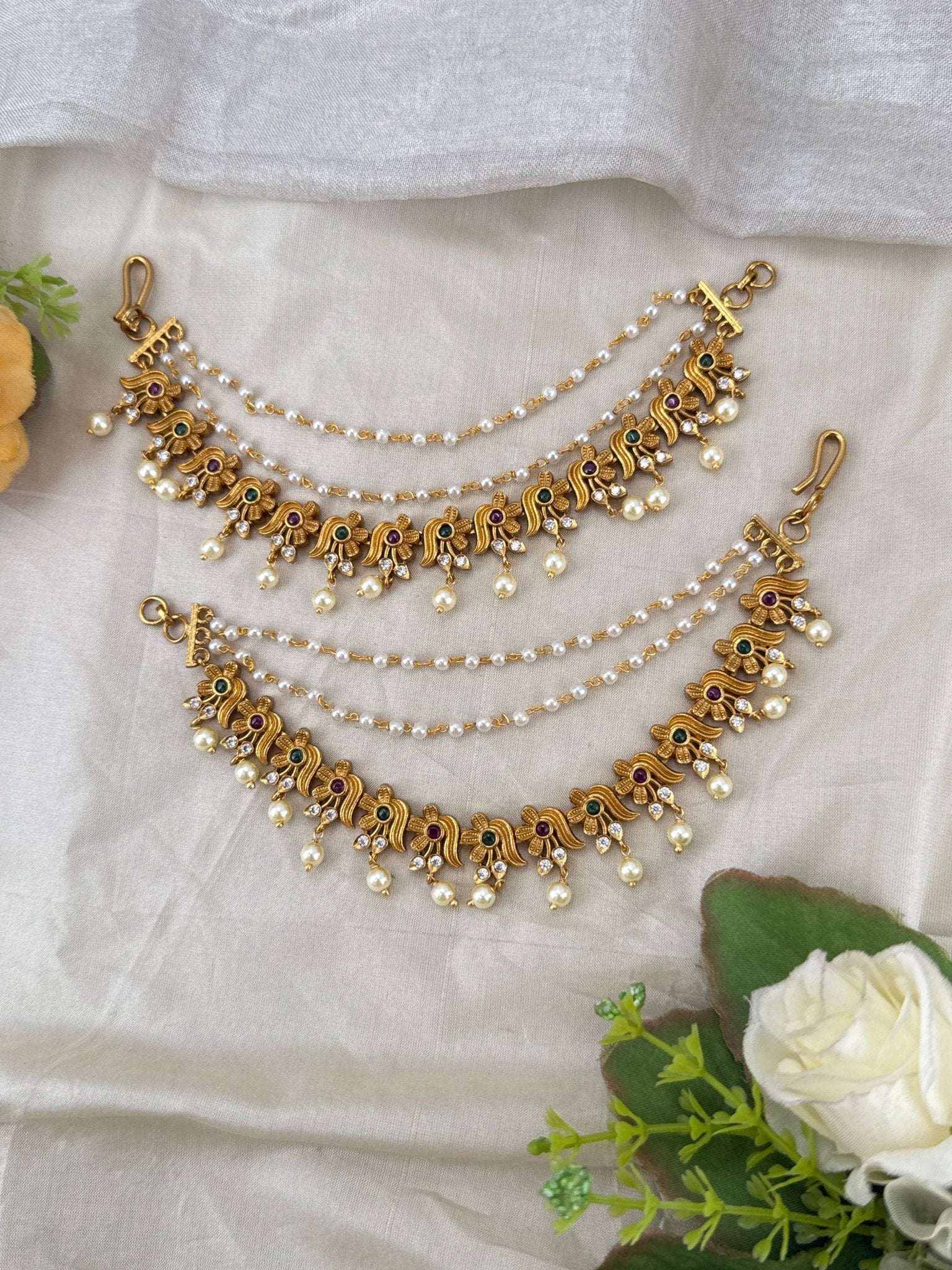 Royal Antique Maatal Earchain 472 - Mahilas