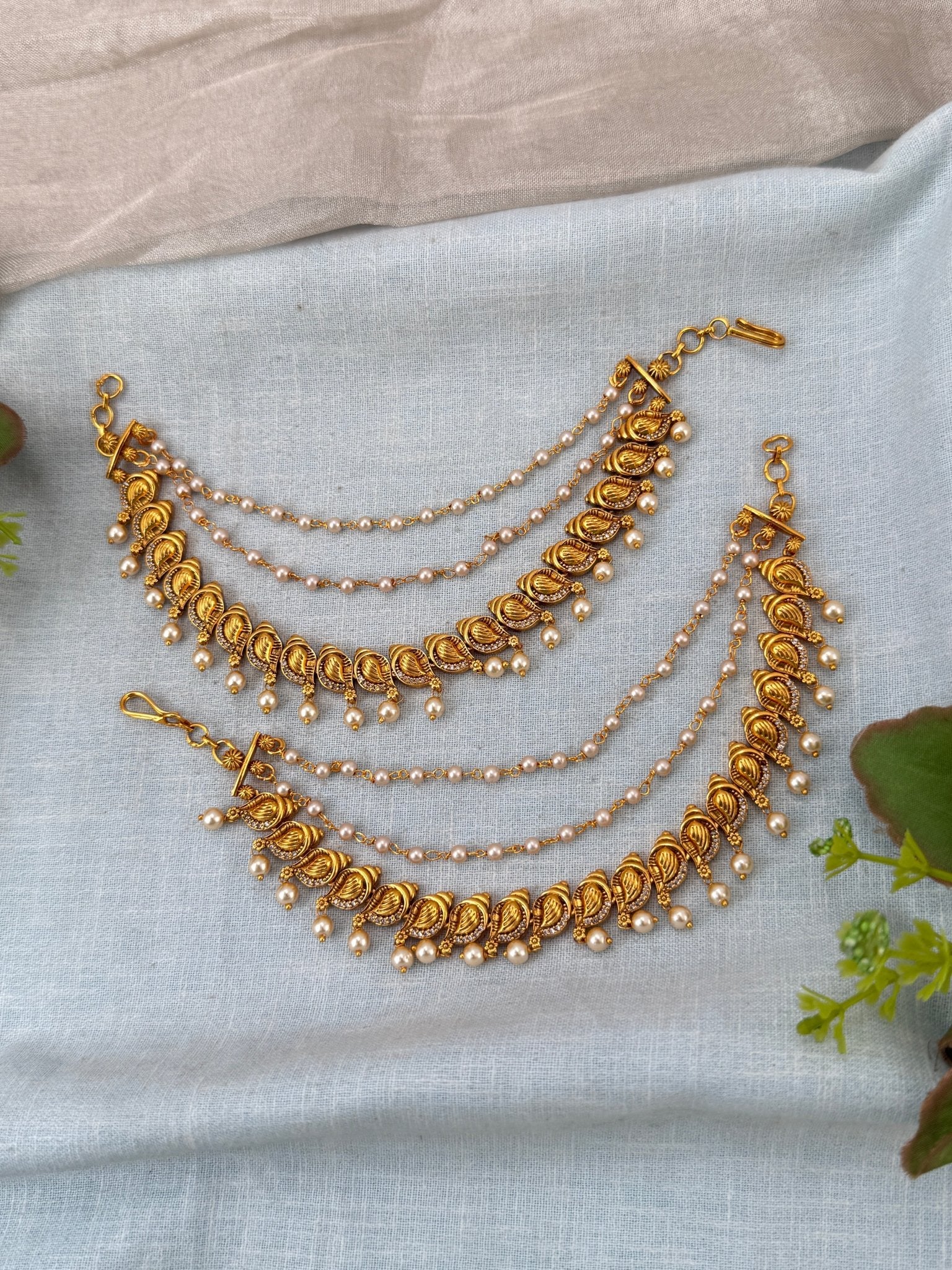 Royal Antique Maatal Earchain 495 - Mahilas