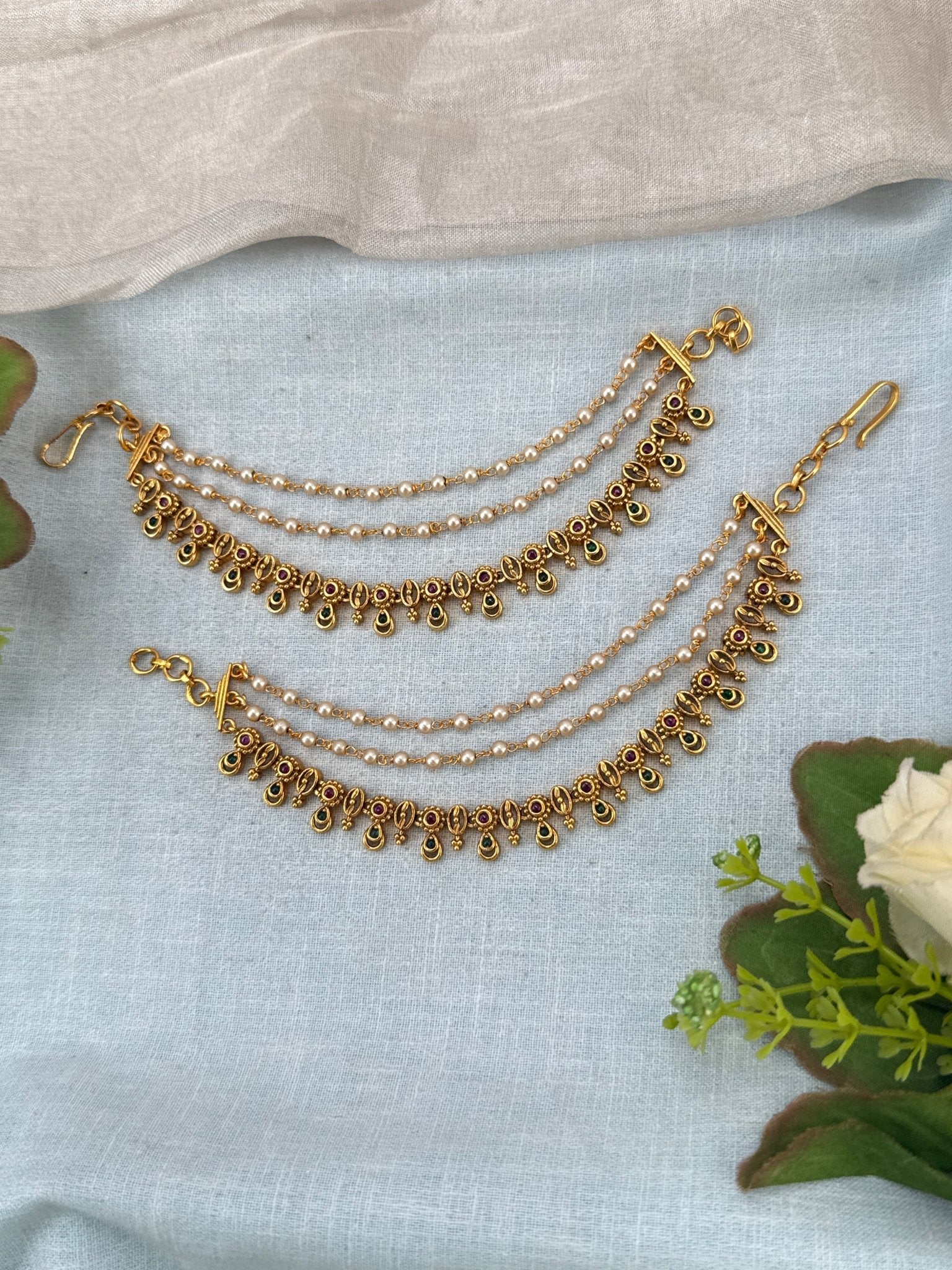 Royal Antique Maatal Earchain 508 - Mahilas