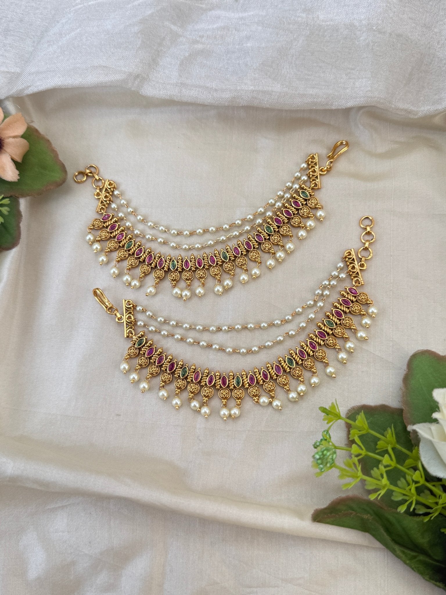 Royal Antique Maatal Earchain 521 - Mahilas