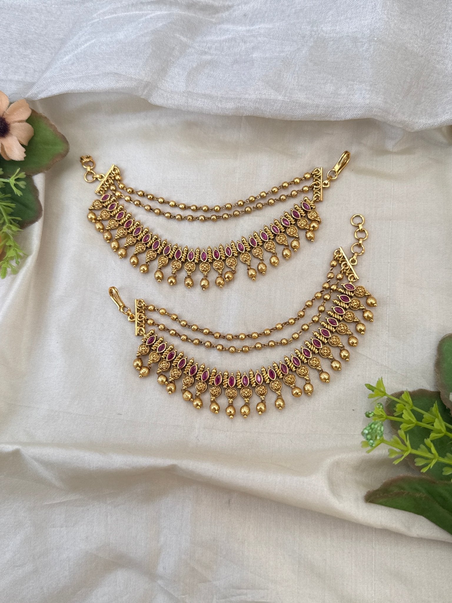 Royal Antique Maatal Earchain 525 - Mahilas
