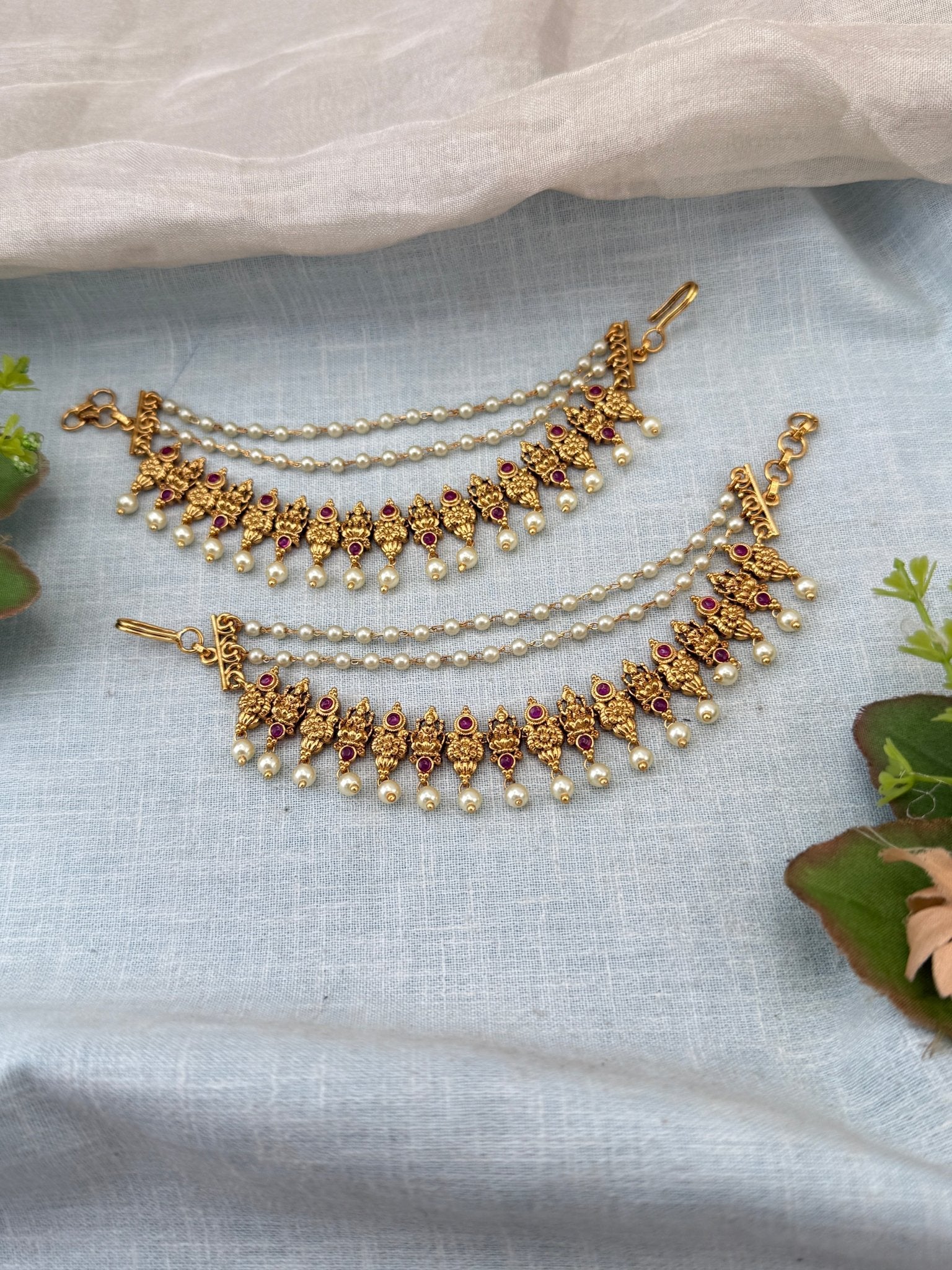 Royal Antique Maatal Earchain 532 - Mahilas