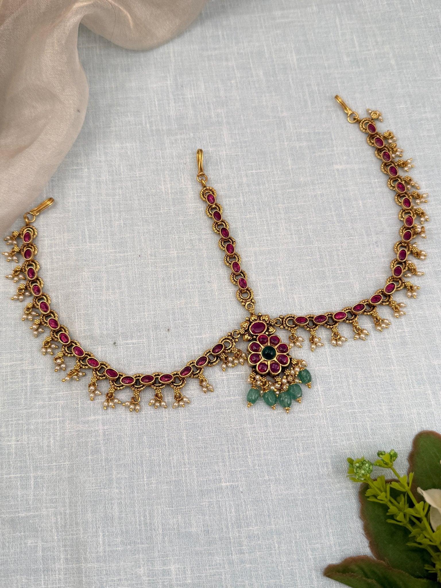 Royal Antique Mathapati Maang Tikka 4360 - Mahilas