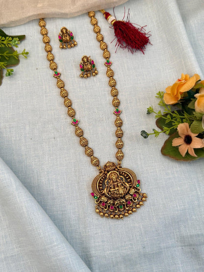 Royal Antique Mid Long Necklace Set 956 - Mahilas
