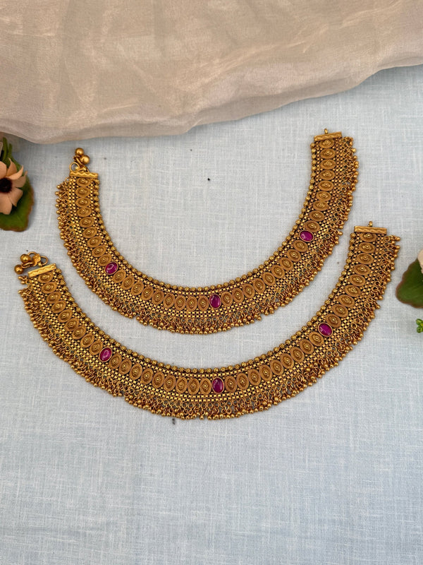 Royal Antique Payal Anklet 0253