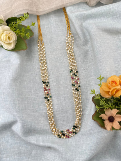 Royal Antique Pearl Multi Layer Necklace 1152 - Mahilas