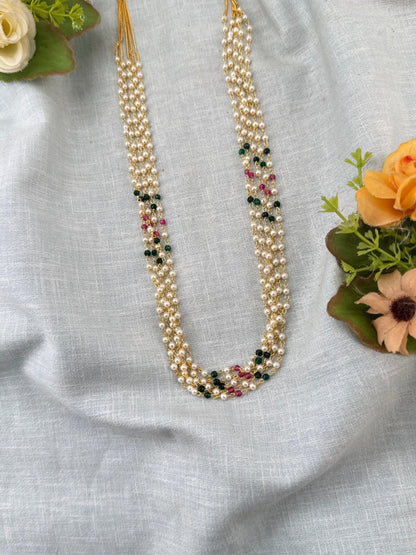 Royal Antique Pearl Multi Layer Necklace 1152 - Mahilas