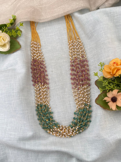 Royal Antique Pearl Multi Layer Necklace 1155 - Mahilas