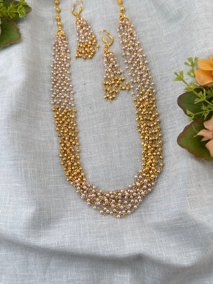 Royal Antique Pearl Multi Layer Necklace 1156 - Mahilas