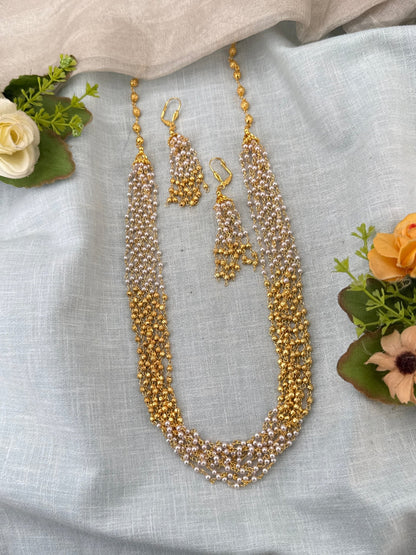 Royal Antique Pearl Multi Layer Necklace 1156 - Mahilas