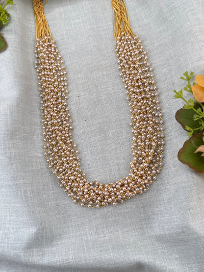 Royal Antique Pearl Multi Layer Necklace 1157 - Mahilas