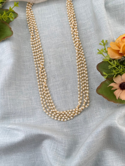 Royal Antique Pearl Multi Layer Necklace 1159 - Mahilas